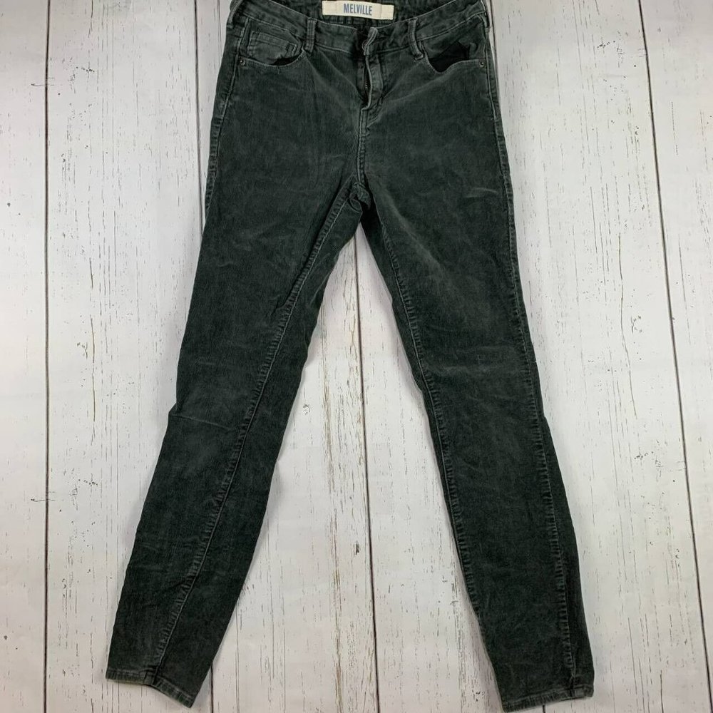 Melville 27x26.5 Mid Rise Corduroy Faded Stretch Jeans Pants Women